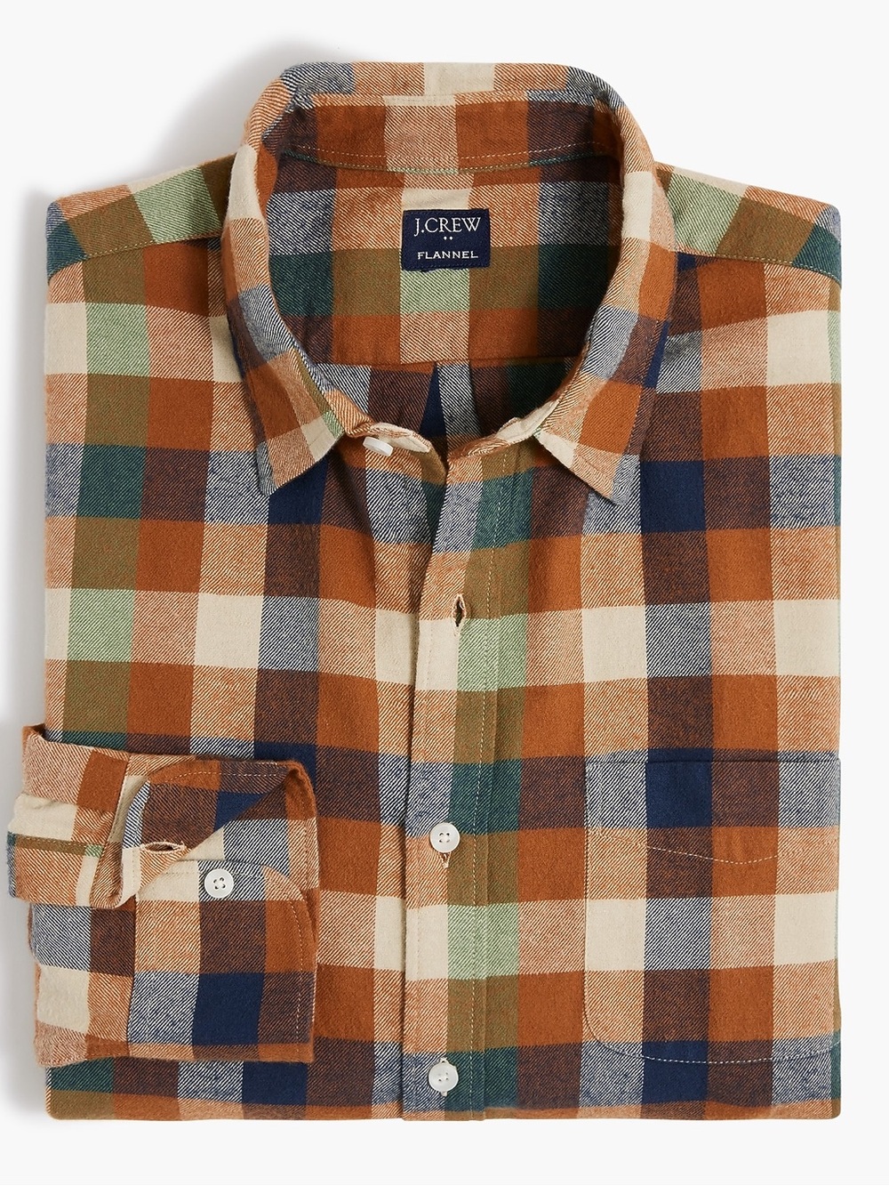 J.Crew Men's Plaid Flannel Shirt - Multi-Color size large